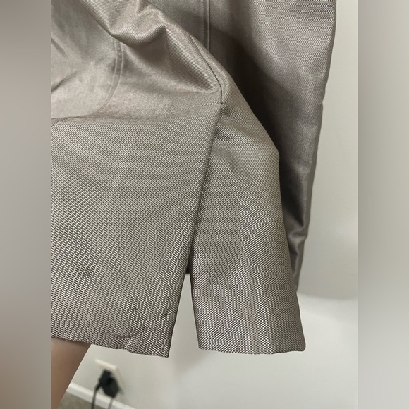 Calvin Klein Taupe Metallic Mini Cocktail Dress 6 - Picture 4 of 13